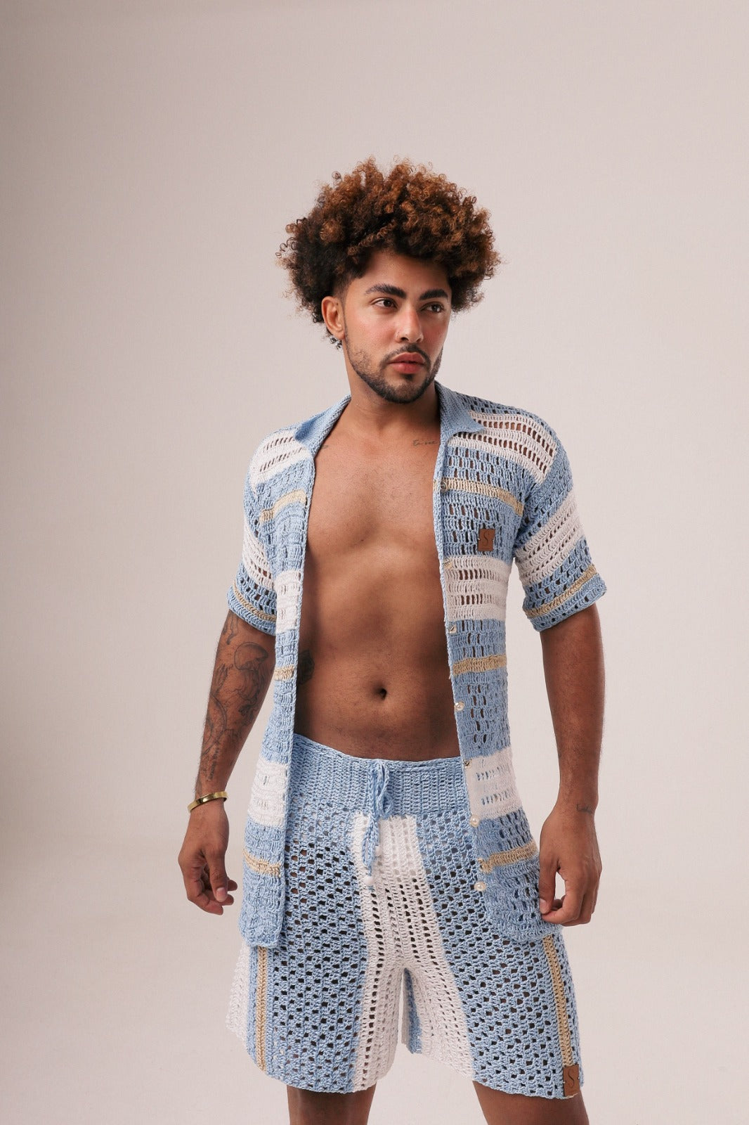 CONJUNTO MASCULINO AZUL MARÉ