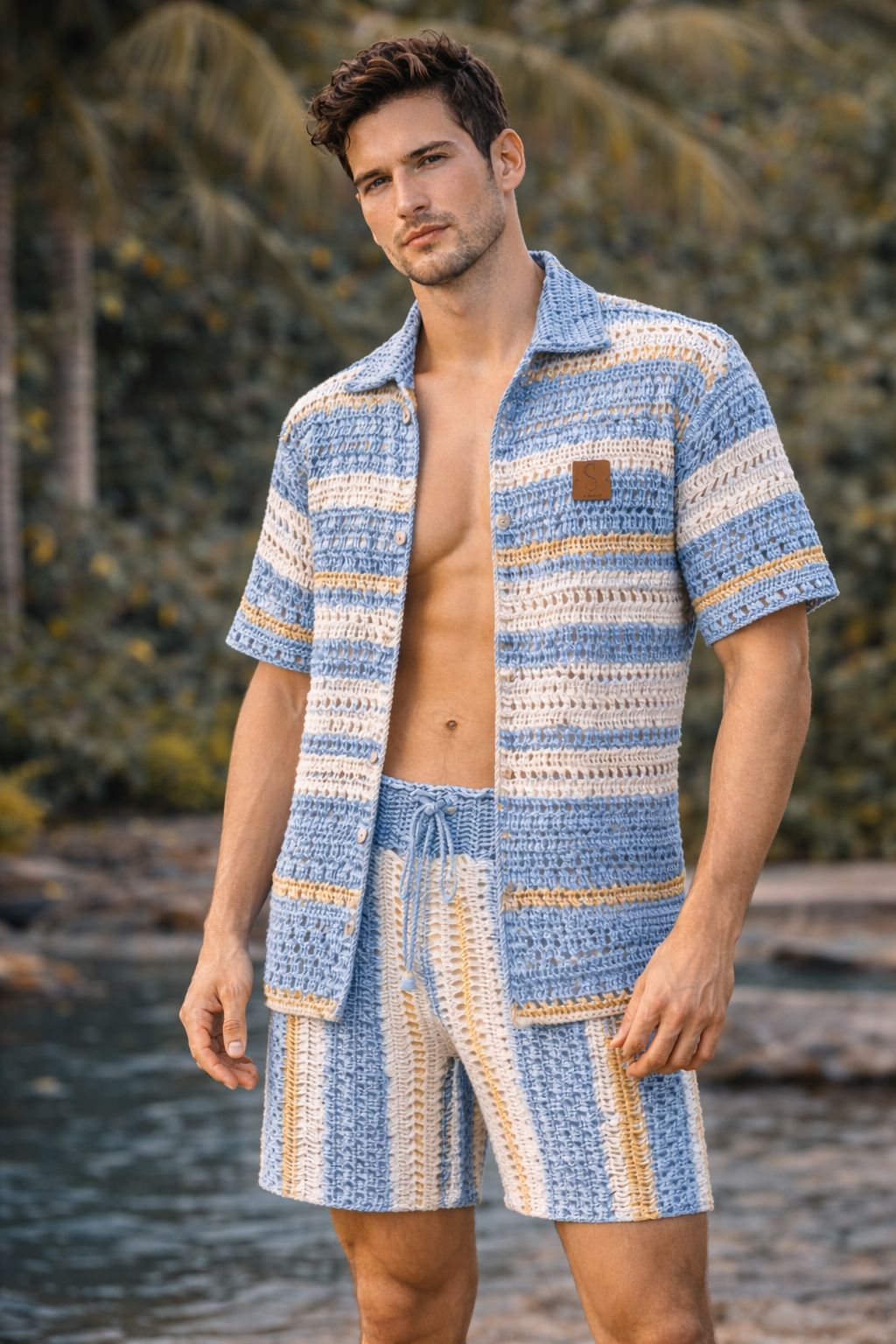 CONJUNTO MASCULINO AZUL MARÉ